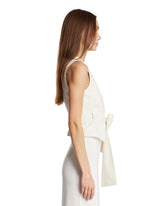 White Vest with Sash | PDP | Antonia