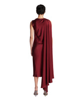 Burgundy Silk Satin Cocktail Dress | PDP | Antonia