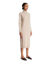 Beige Cashmere Turtleneck Dress | PDP | Antonia