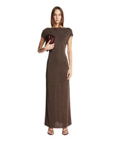 Brown Open-Back Dress | PDP | Antonia