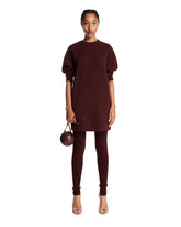 Burgundy Wool and Cashmere Yarn Leggings | PDP | Antonia