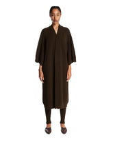 Brown Wool and Cashmere Wrap Cardigan | PDP | Antonia