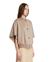 Beige Bomber Cape | PDP | Antonia