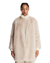 White Faux Fur Effect Coat | PDP | Antonia