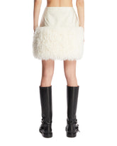 White Faux-Fur Effect Mini Skirt | PDP | Antonia