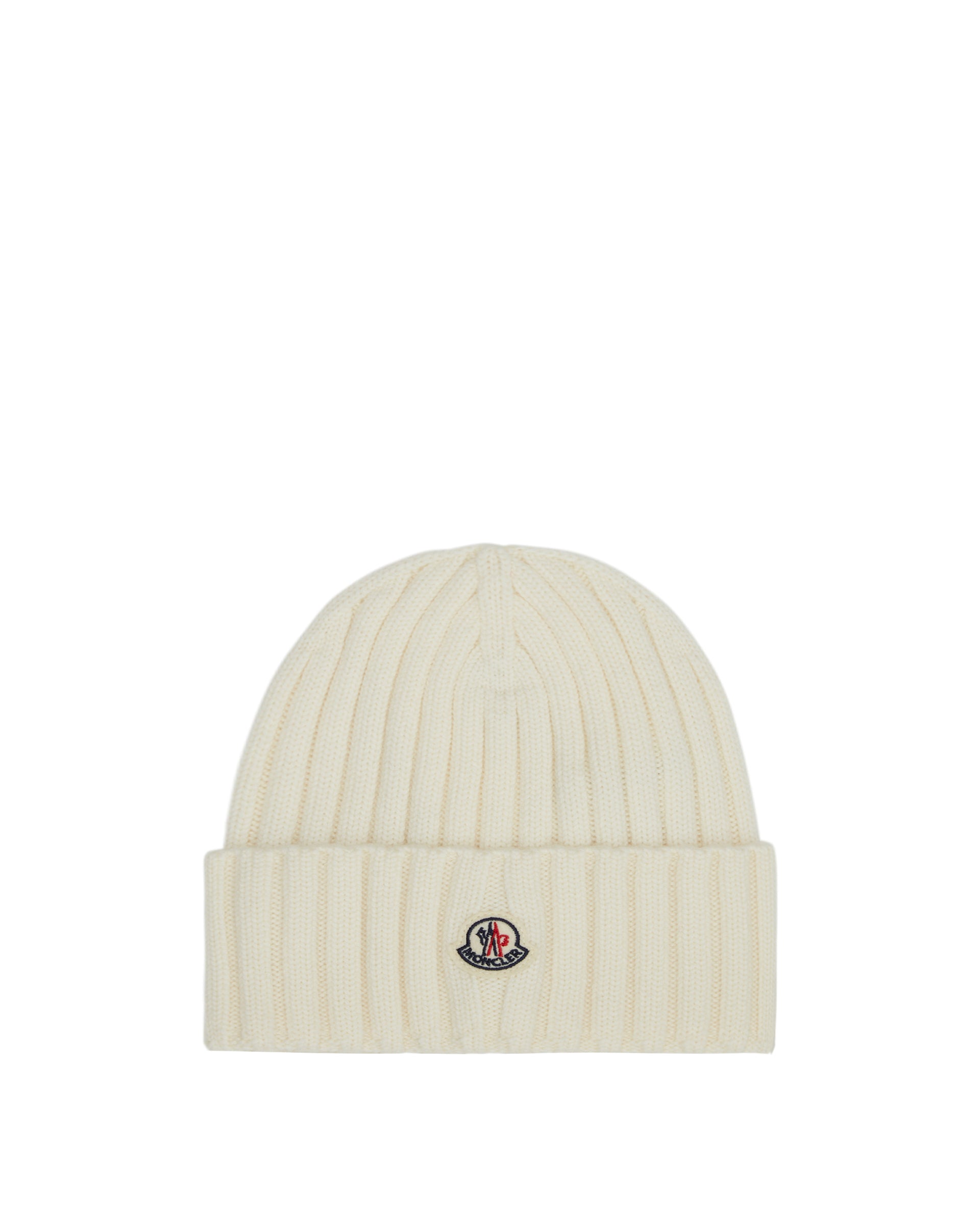 White Wool Beanie | MONCLER - Antonia