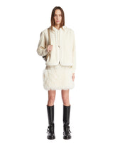 White Hoodie with Cable-Knit Detail | PDP | Antonia