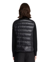 Black Padded Zip Cardigan | PDP | Antonia