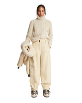 Ivory Wool Cargo Pants | PDP | Antonia