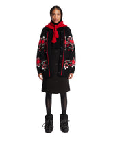 Black Knee-Length Technical Twill Skirt | PDP | Antonia