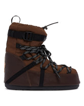 Moon Boot x Moncler Grenoble Brown Icon Low Snow Boots | PDP | Antonia