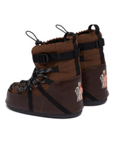Moon Boot x Moncler Grenoble Brown Icon Low Snow Boots | PDP | Antonia