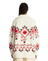 Ivory Embroidered Wool Cardigan | PDP | Antonia