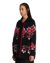 Black Embroidered Wool Cardigan | PDP | Antonia