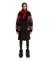 Black Embroidered Wool Cardigan | PDP | Antonia