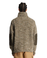 Green Pullover with Elbow Patches | PDP | Antonia