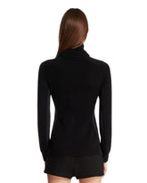 Black Turtleneck Wool Sweater | PDP | Antonia