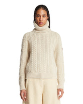 Ivory Wool Turtleneck Sweater | PDP | Antonia