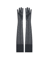 Gray Re/edit Stretch Gloves | PDP | Antonia