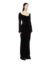 Black Re/edit Velvet Long Dress | PDP | Antonia