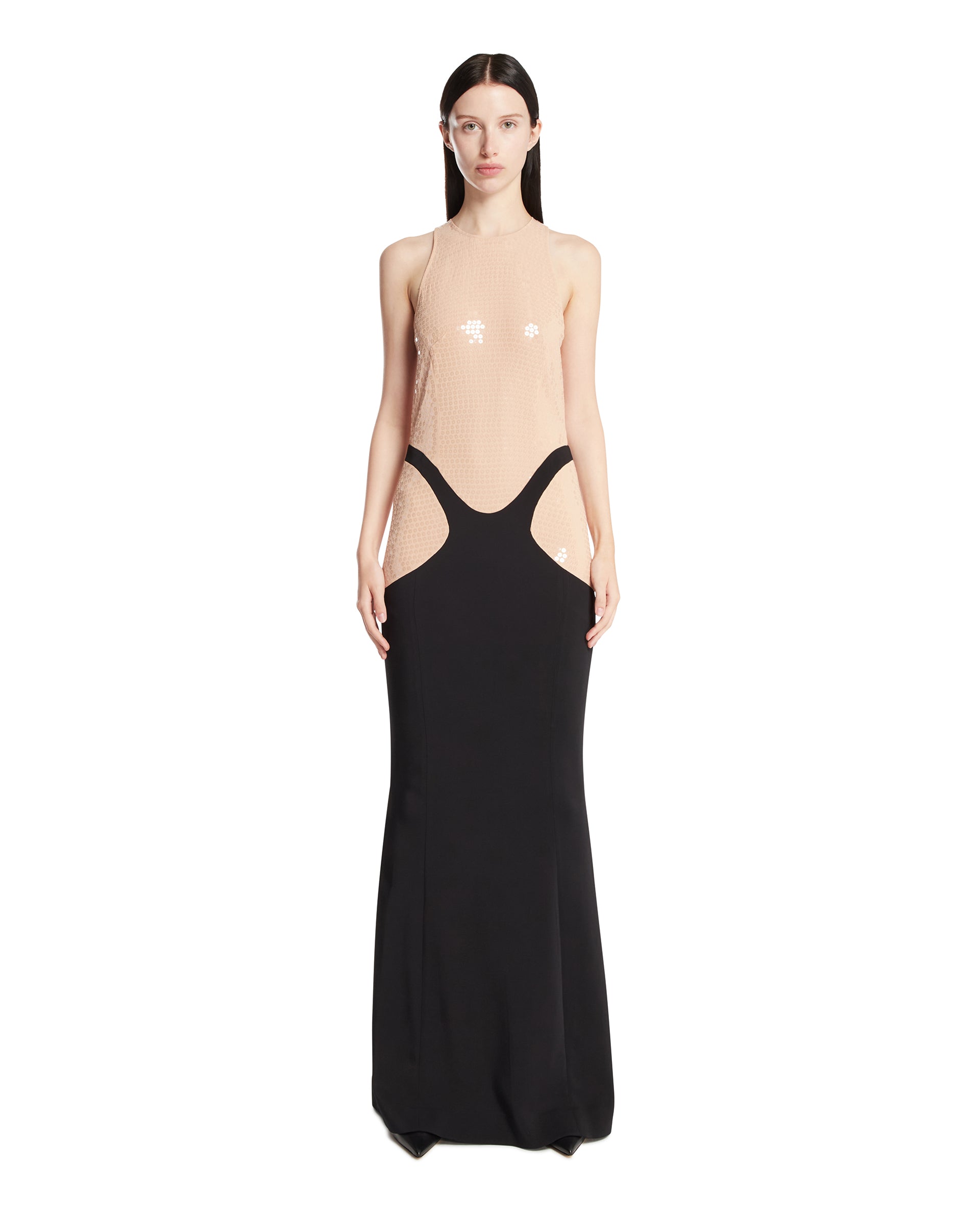 Black Re/edit Sequin Long Dress | MUGLER - Antonia