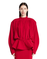 Red Re/edit Peplum Top | PDP | Antonia