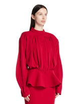 Red Re/edit Peplum Top | PDP | Antonia
