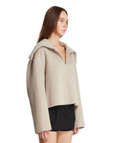 Beige Sailor Collar Jacket | PDP | Antonia