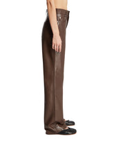 Brown Faux Leather Pants | PDP | Antonia