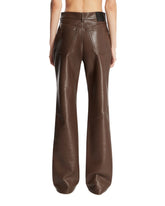 Brown Faux Leather Pants | PDP | Antonia