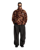 Brown Floral Fleece Sweatshirt | PDP | Antonia