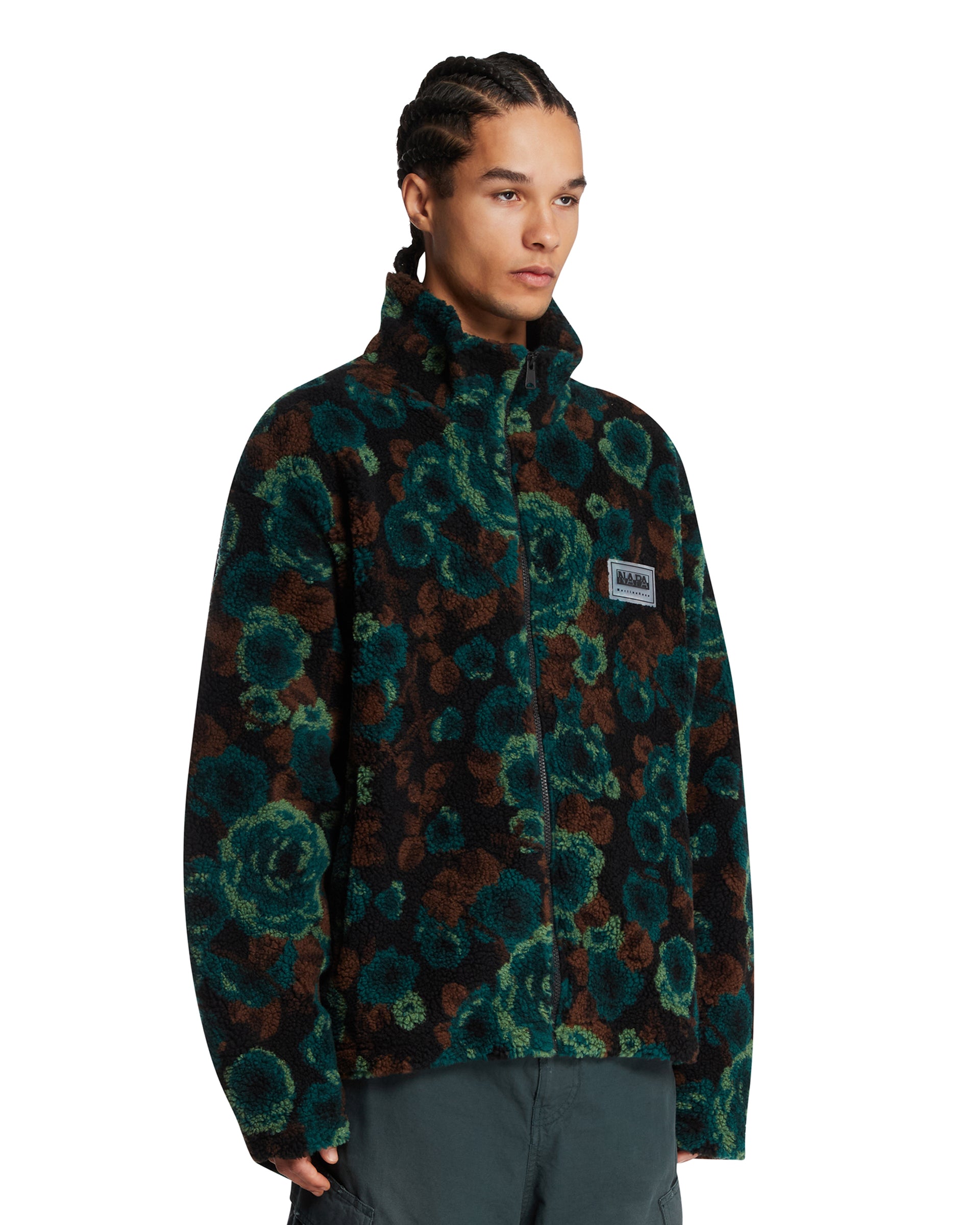 Napapijri X Martine Rose Green Floral Fleece Sweatshirt