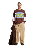 Napapijri X Martine Rose Brown Cotton Athletic Sweatshirt | PDP | Antonia