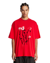 Napapijri X Martine Rose Red Printed Cotton T-Shirt | PDP | Antonia