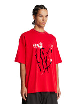 Napapijri X Martine Rose Red Printed Cotton T-Shirt | PDP | Antonia