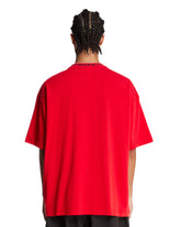 Napapijri X Martine Rose Red Printed Cotton T-Shirt | PDP | Antonia