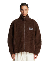 Napapijri X Martine Rose Brown Wool-Blend Fleece Sweatshirt | PDP | Antonia