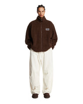 Napapijri X Martine Rose Brown Wool-Blend Fleece Sweatshirt | PDP | Antonia