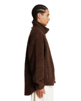 Napapijri X Martine Rose Brown Wool-Blend Fleece Sweatshirt | PDP | Antonia