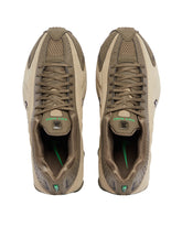 Beige and Green Shox R4 Sneakers | PDP | Antonia