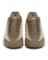 Beige and Green Shox R4 Sneakers | PDP | Antonia