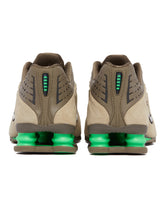 Beige and Green Shox R4 Sneakers | PDP | Antonia