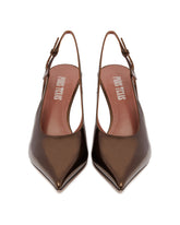 Bronze Jessica Leather Slingbacks | PDP | Antonia