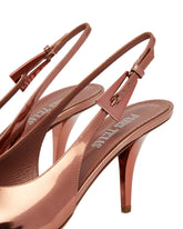 Rose Jessica Gold Leather Slingbacks | PDP | Antonia