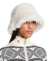 Cappello Bucket In Faux Fur Bianco | PDP | Antonia