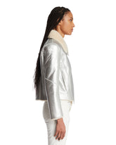 Giacca In Shearling Argentata | PDP | Antonia