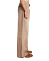 Beige Washed Denim Wide Jeans | PDP | Antonia