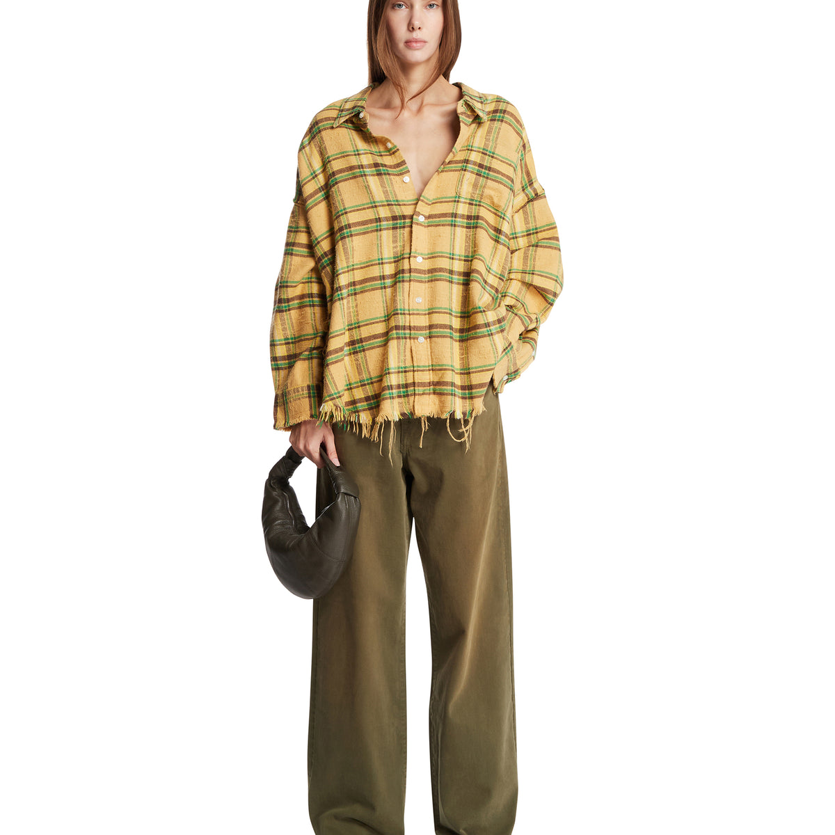 Green Wide-Leg Jeans R13 Antonia