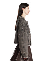 Black Embellished Denim Jacket | PDP | Antonia