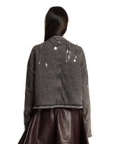 Black Embellished Denim Jacket | PDP | Antonia